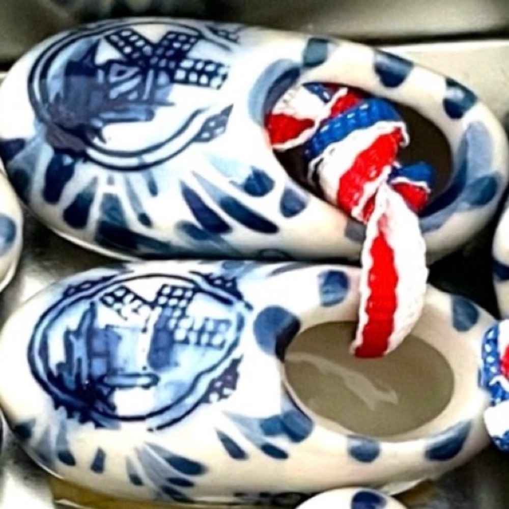 Mini Ceramic Dutch Clogs - Six Pairs
